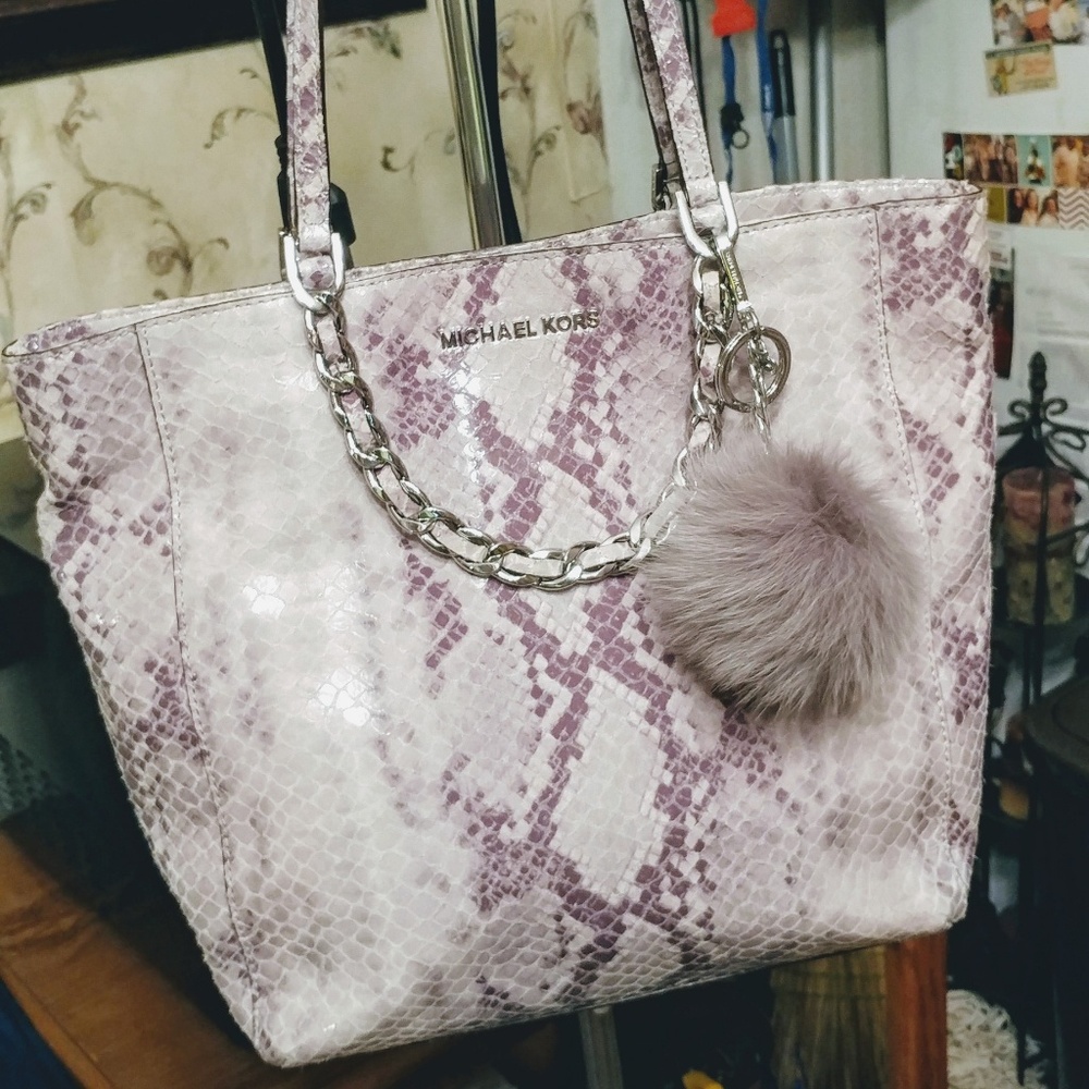 Michael Kors Harper Snakeskin Tote